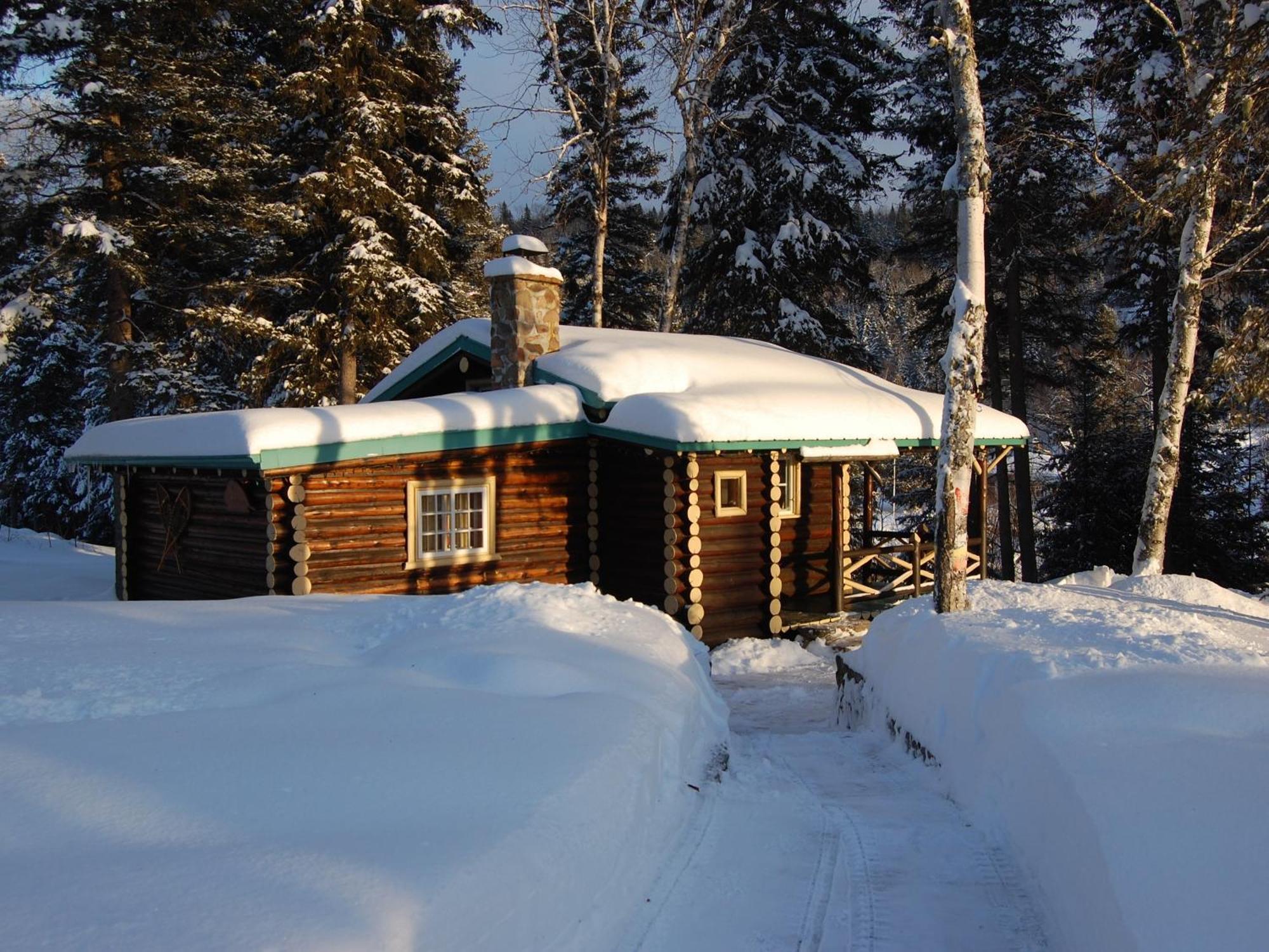 Domaine Le Bostonnais - Le Village En Bois Rond La Tuque Oda fotoğraf