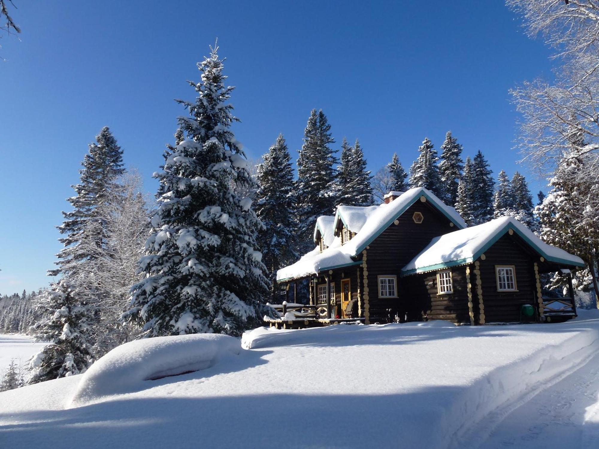Domaine Le Bostonnais - Le Village En Bois Rond La Tuque Dış mekan fotoğraf